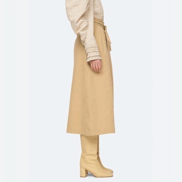 Sea NY Therese Twill Skirt in sand size 8 - Picture 2 of 9